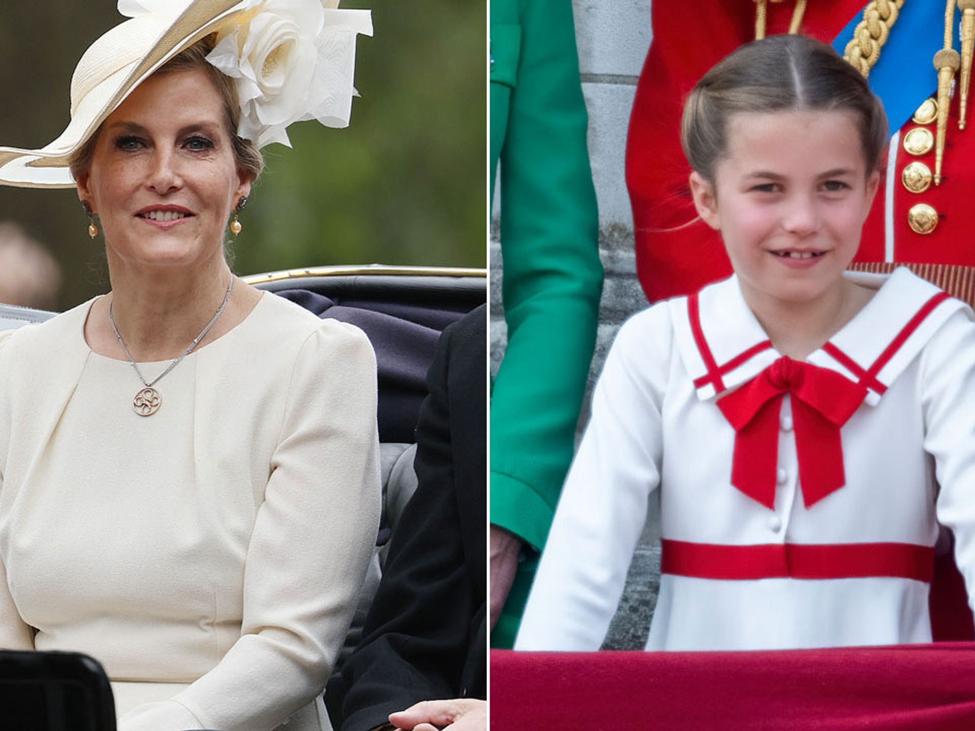 Princess Charlotte and Sophie Wessex's sweet Trooping moment you almost  missed | HELLO!