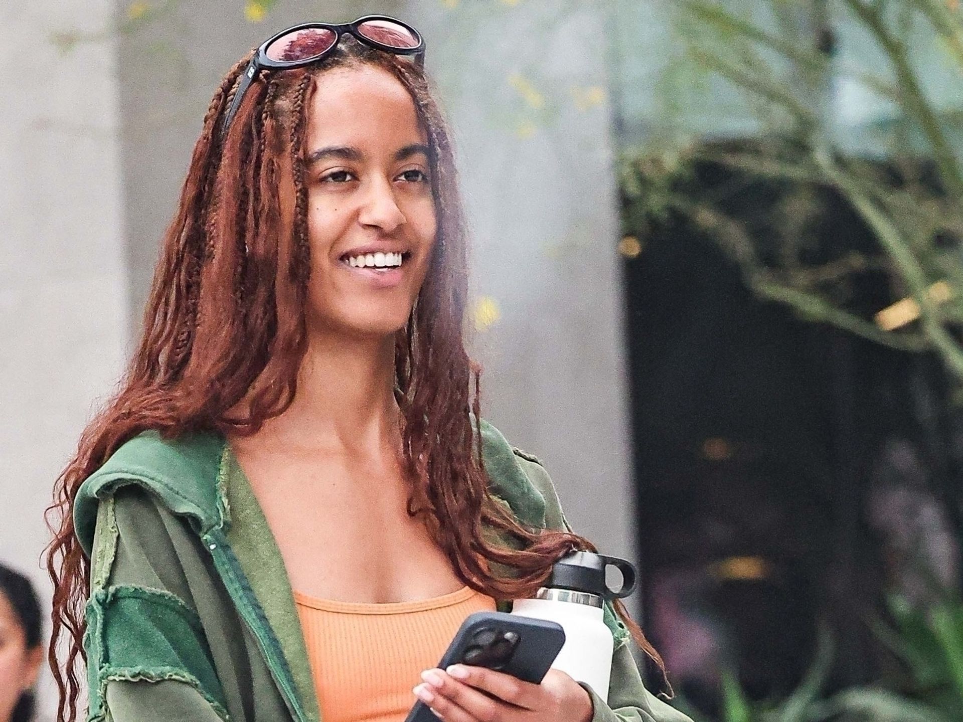 Malia Obama rocks orange two-piece after workout as she's pictured beaming in LA | HELLO!