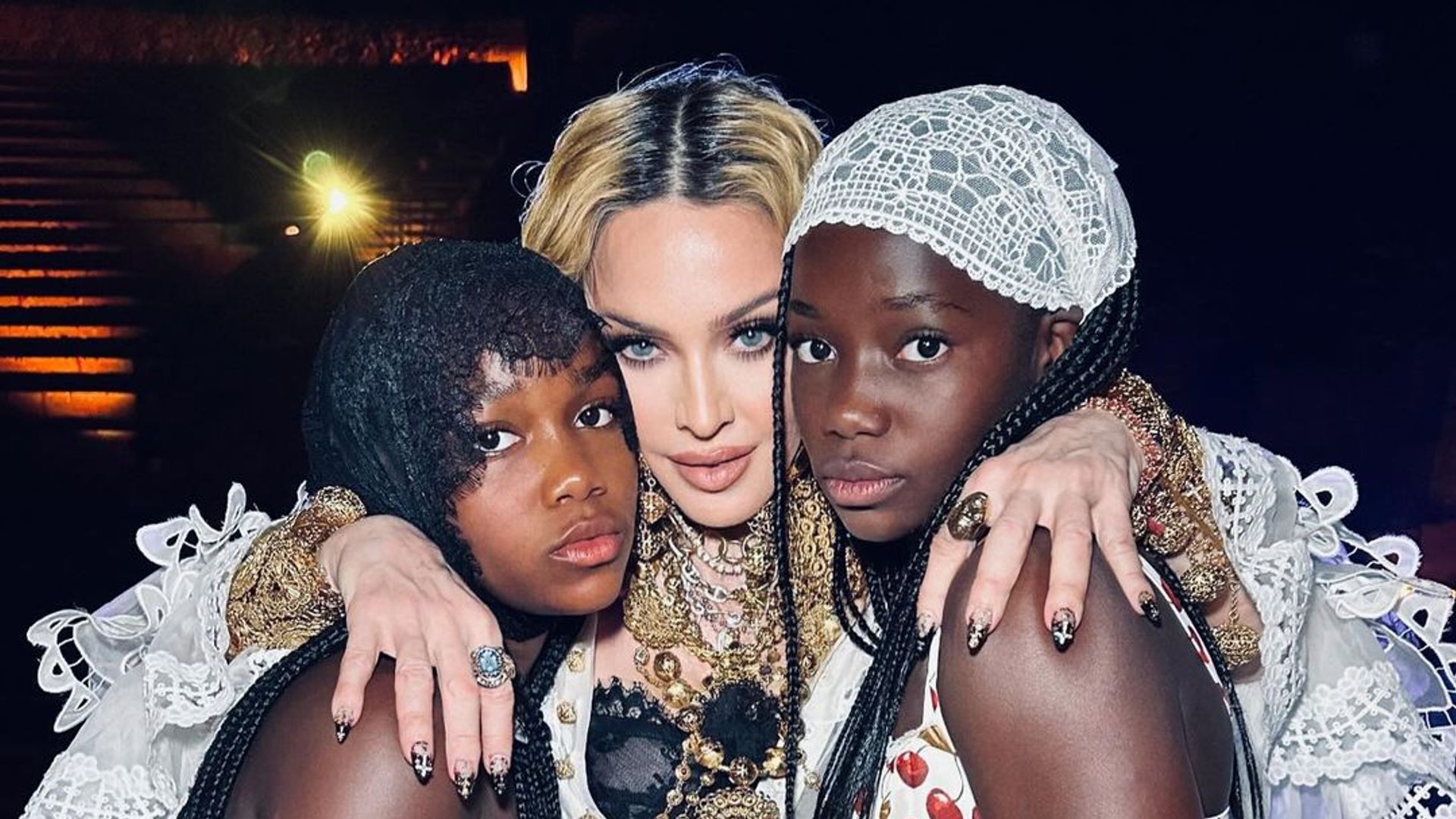 Madonna with twins Stella and Estere