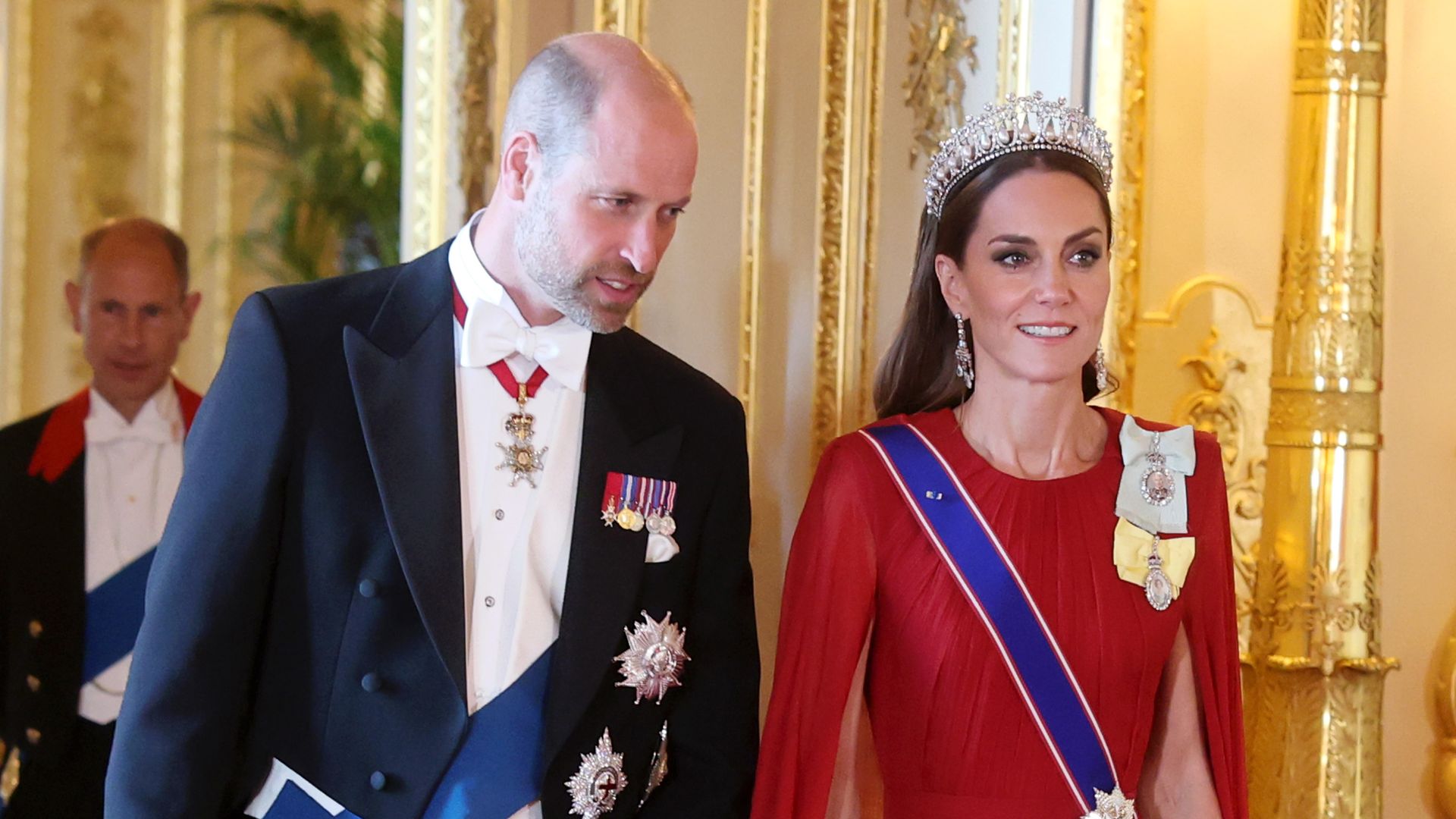 William and Kate at French state banquet