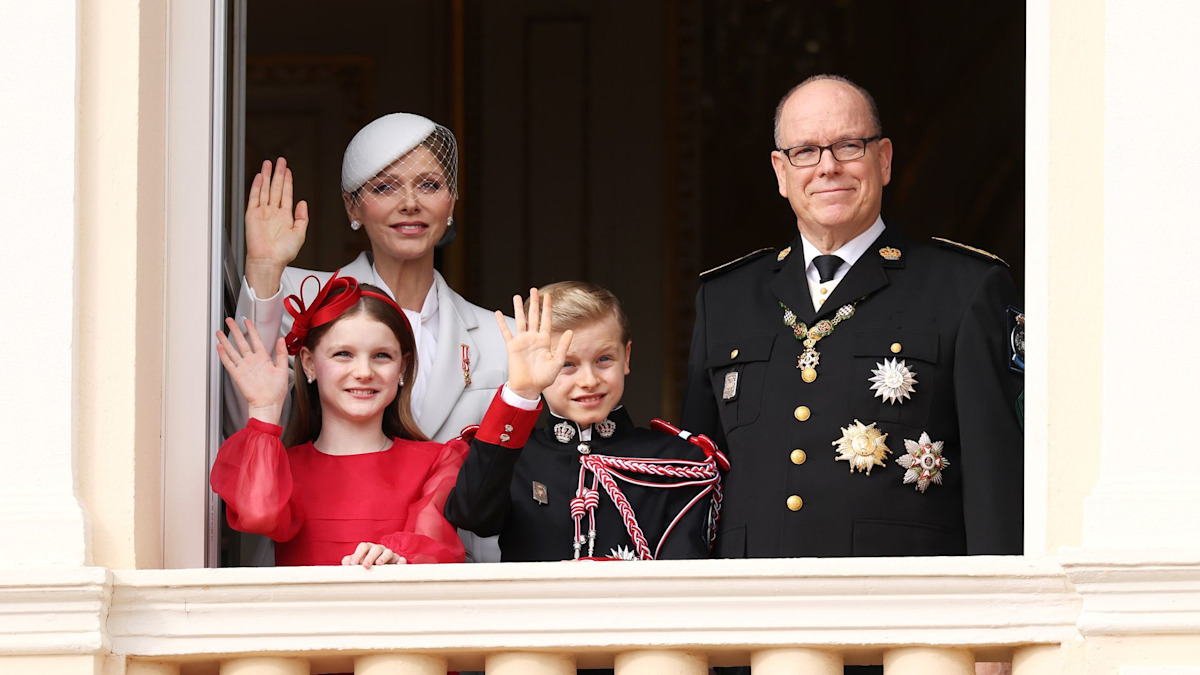 Princess Charlene and Prince Albert's twins, 10, steal the show on Monaco's national day