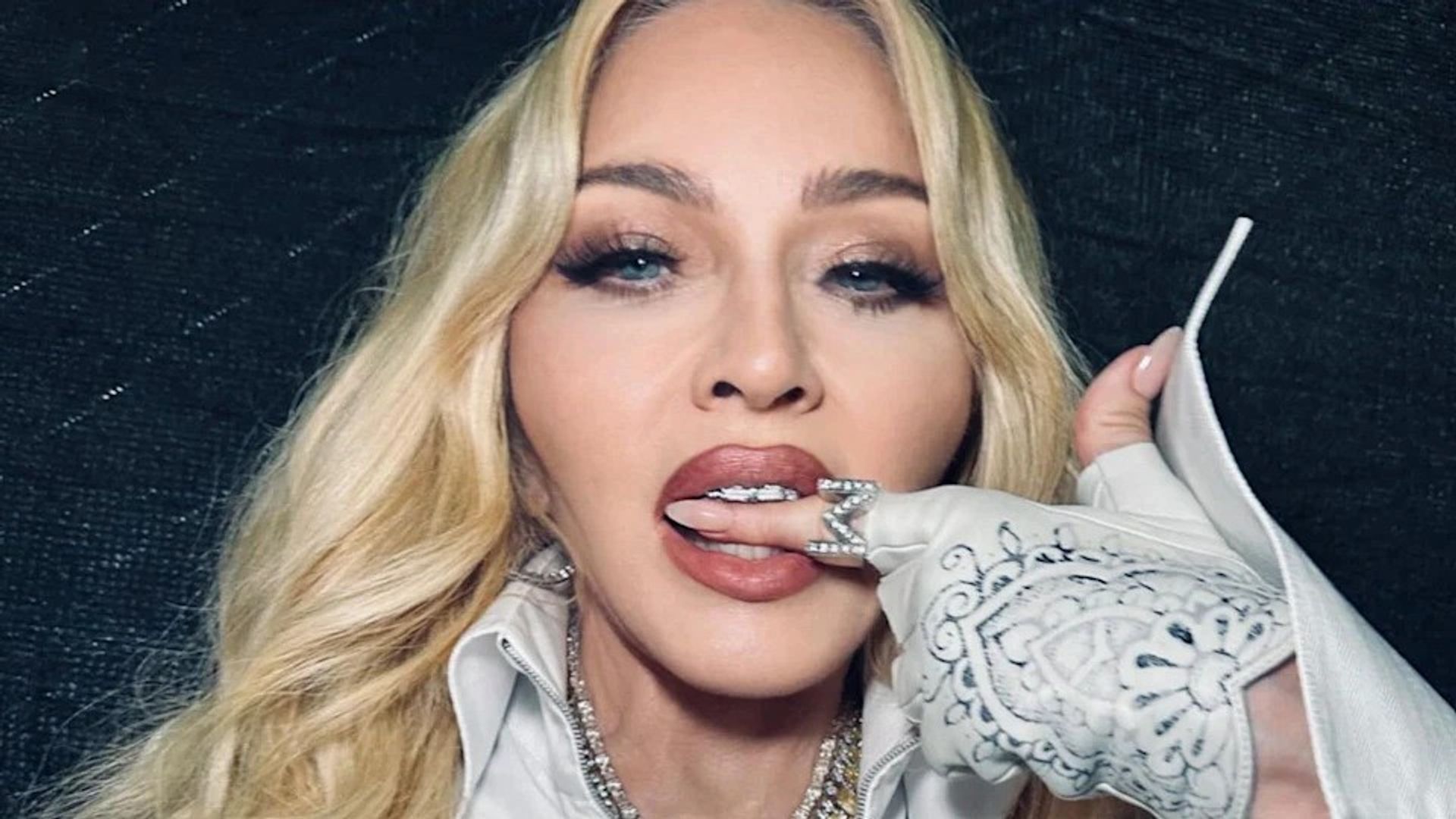 madonna with finger in her mouth