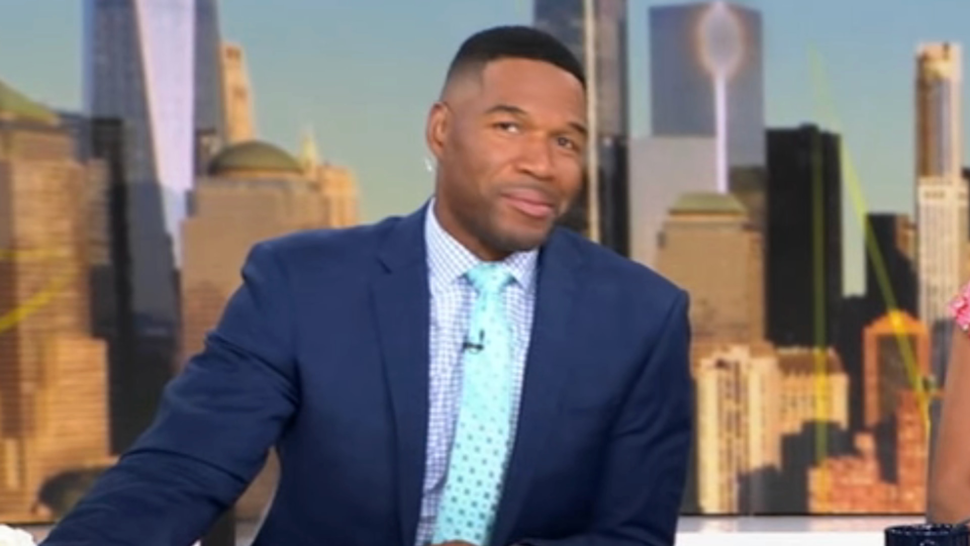 Michael Strahan in the GMA studios 