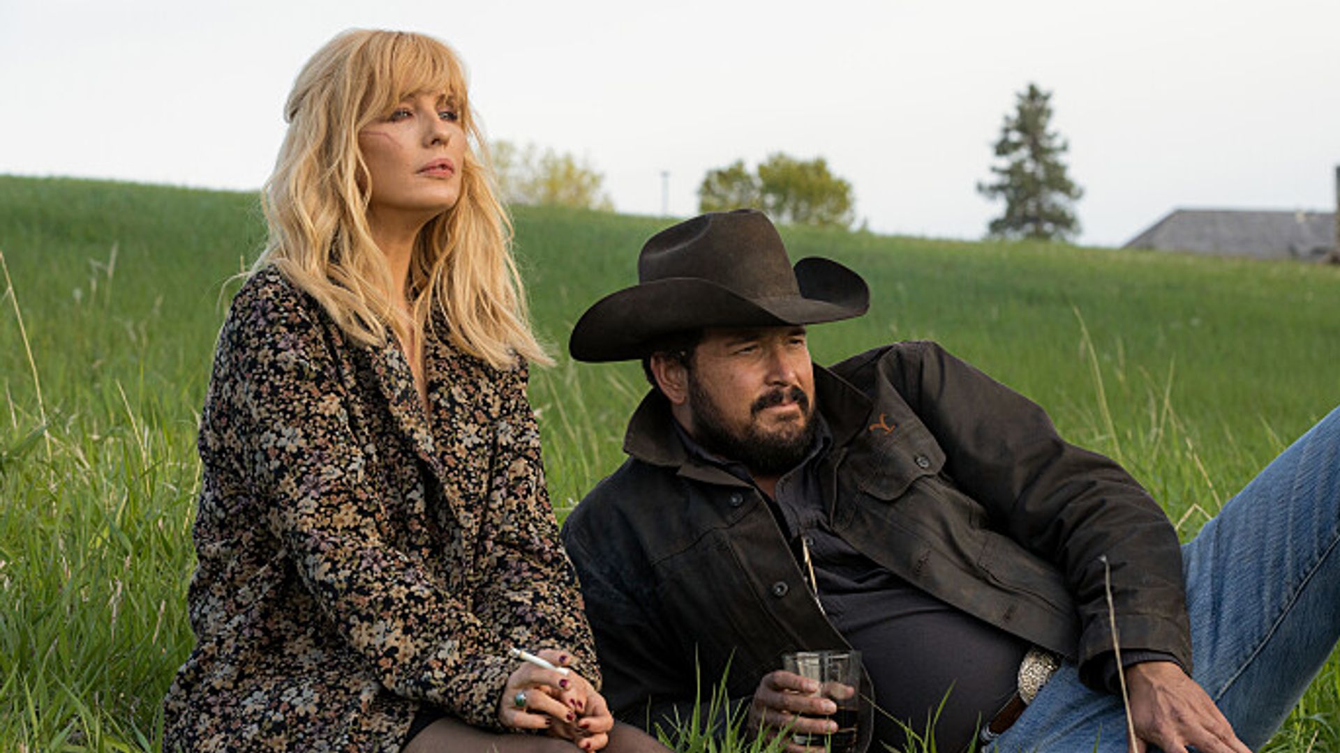 Kelly Reilly and Cole Hauser in 'Yellowstone'