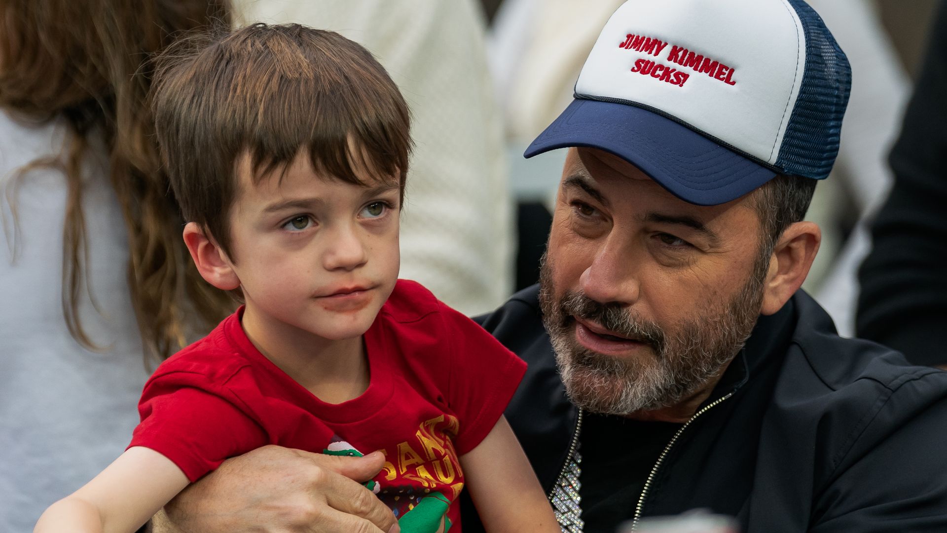 Jimmy Kimmel shares health update on son, 7, after third open heart surgery  | HELLO!