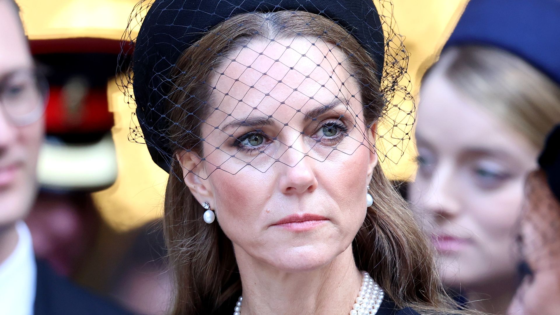 LONDON, ENGLAND - SEPTEMBER 16: Catherine, Princess of Wales attends the Funeral of the Duchess of Kent at Westminster Cathedral on September 16, 2025 in London, England. Katharine, Duchess of Kent was married to Prince Edward, Duke of Kent, the first cousin of Queen Elizabeth II. She died on September 4 at the age of 92 at Kensington Palace surrounded by her family. Having converted to Catholicism in 1994, her funeral takes place at Westminster Cathedral and is the first Catholic funeral to be held for a member of the royal family in modern British history. Her Royal Highness will be laid to rest at the Royal Burial Ground at Frogmore, Windsor. (Photo by Chris Jackson/Getty Images)