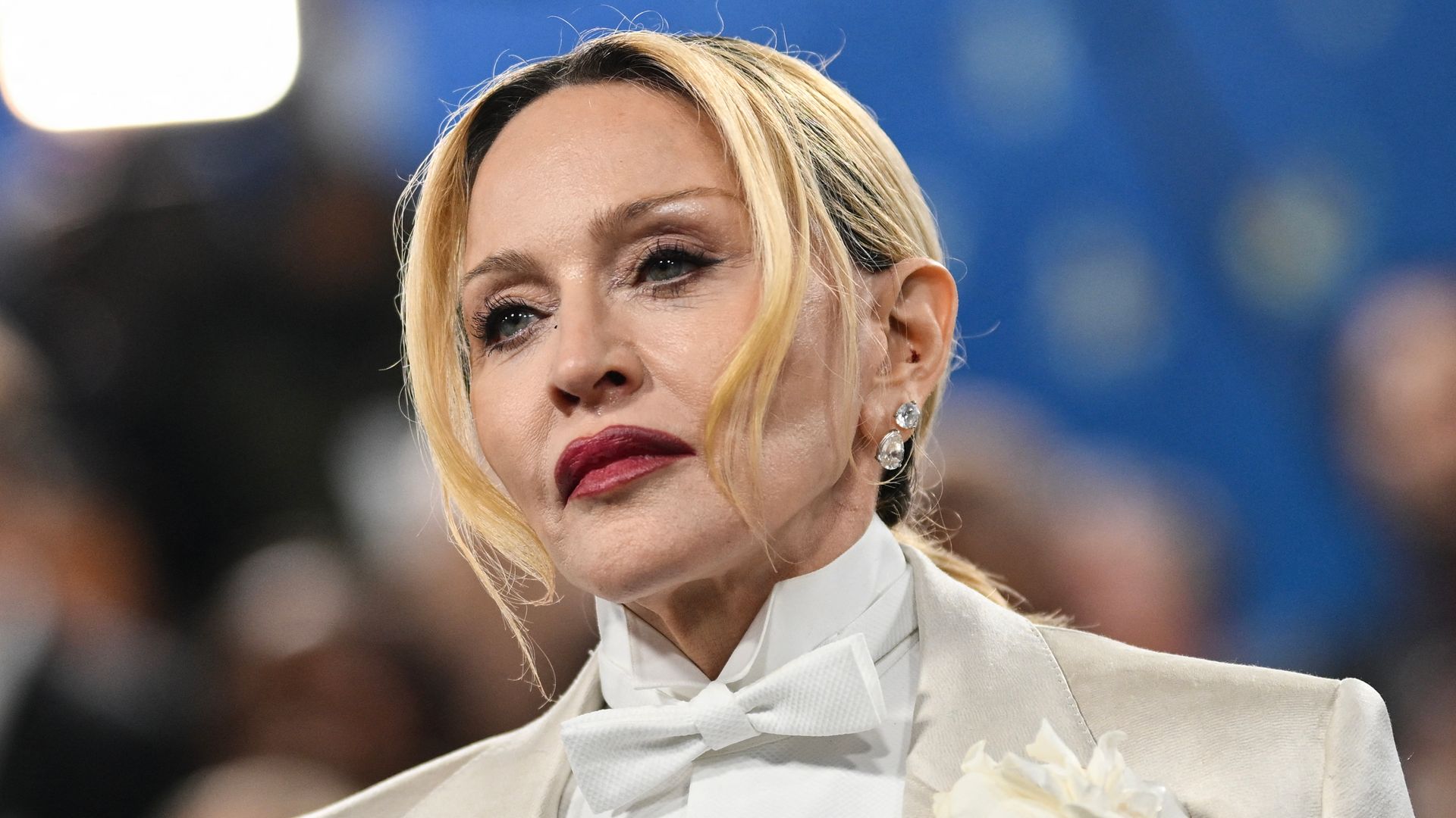 US singer songwriter Madonna arrives for the 2025 Met Gala at the Metropolitan Museum of Art on May 5, 2025, in New York. The Gala raises money for the Metropolitan Museum of Art's Costume Institute. The 2025 Met Gala is themed "Tailored for You," aligning with the Costume Institute's exhibition, "Superfine: Tailoring Black Style," set to open to the public on May 10.