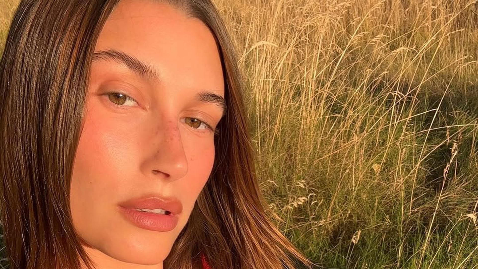 Hailey Bieber in red bikini
