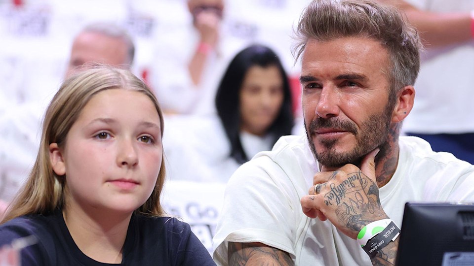 David Beckham shows off Harper Beckham's humorous side with funny 'love'  note | HELLO!