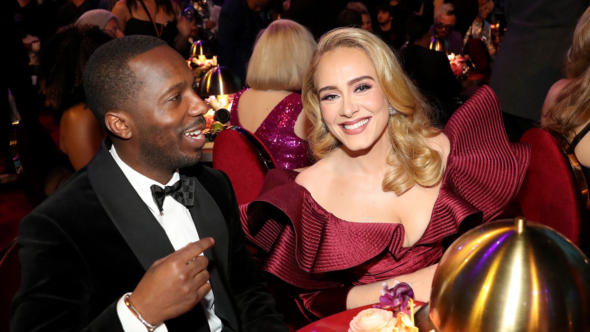 Rich Paul and Adele attend the 65th GRAMMY Awards at Crypto.com Arena on February 05, 2023 in Los Angeles, California