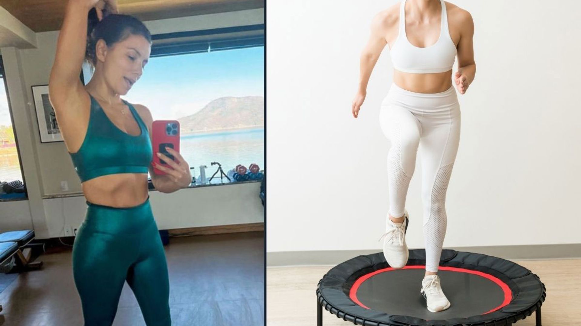 eva longoria trampoline
