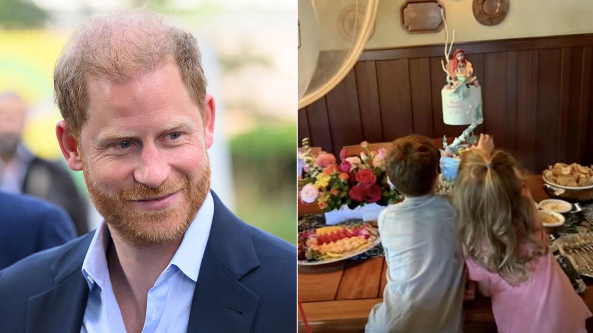 Prince Harry, Prince Achie and Princess Lilibet