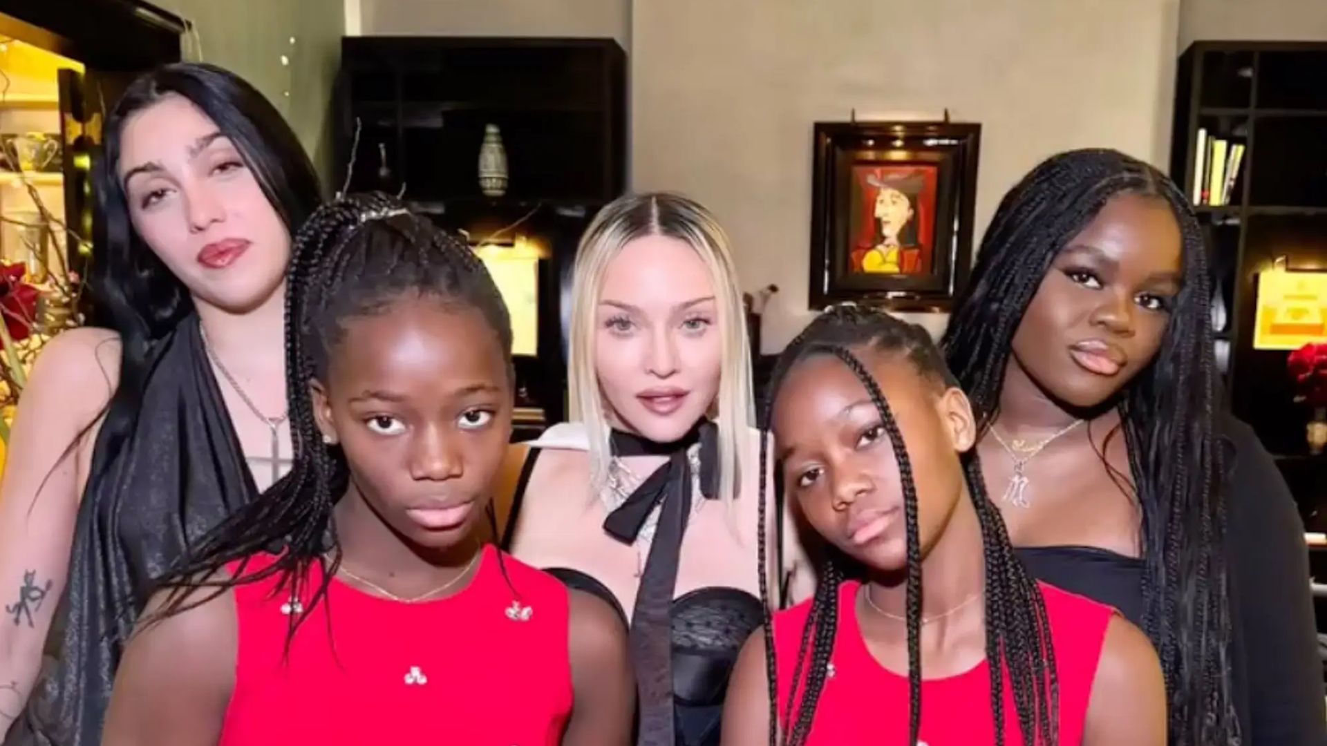 Madonna with her four daughters