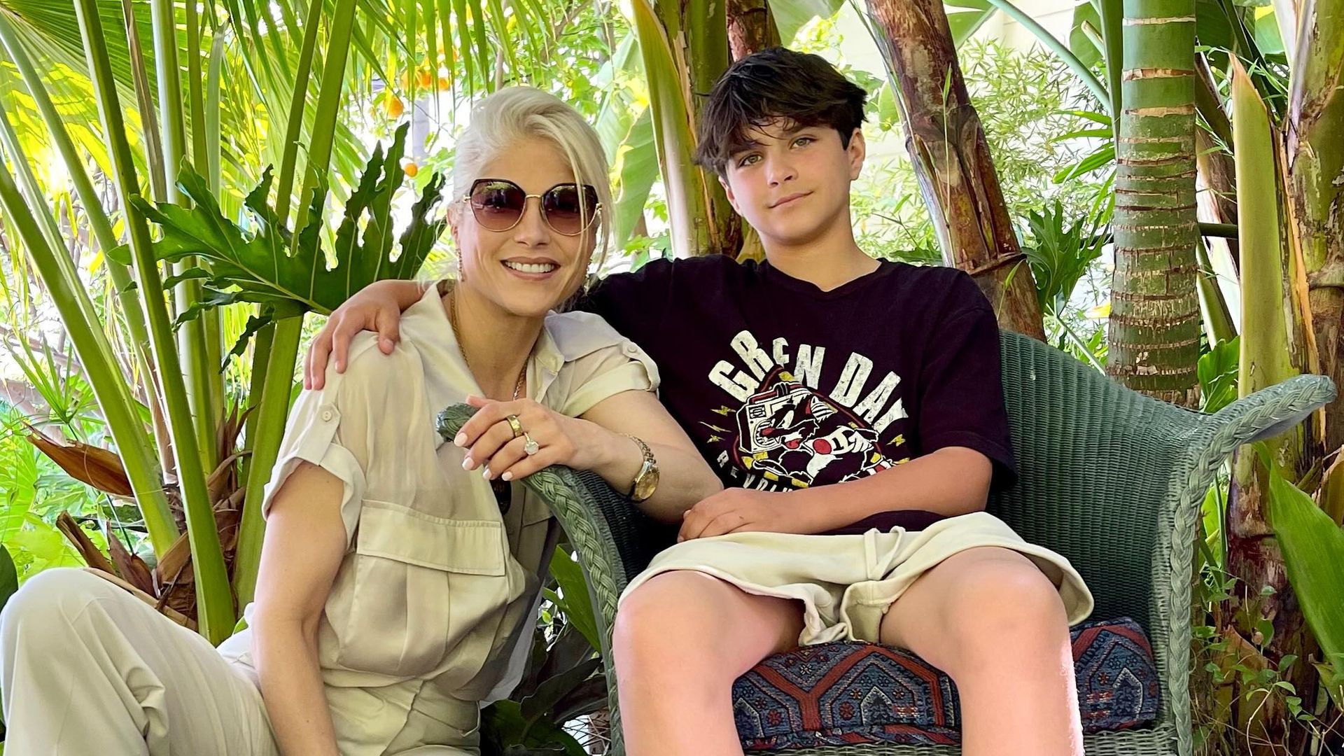 selma blair and her son arthur with their dog