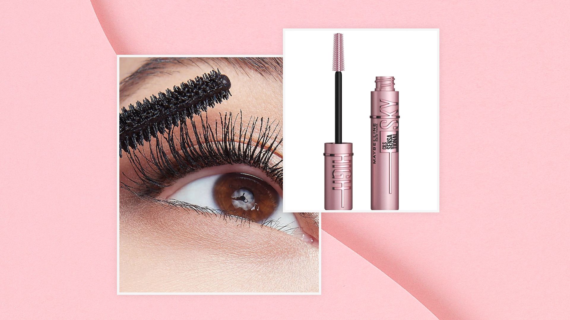 split image eye and mascara 