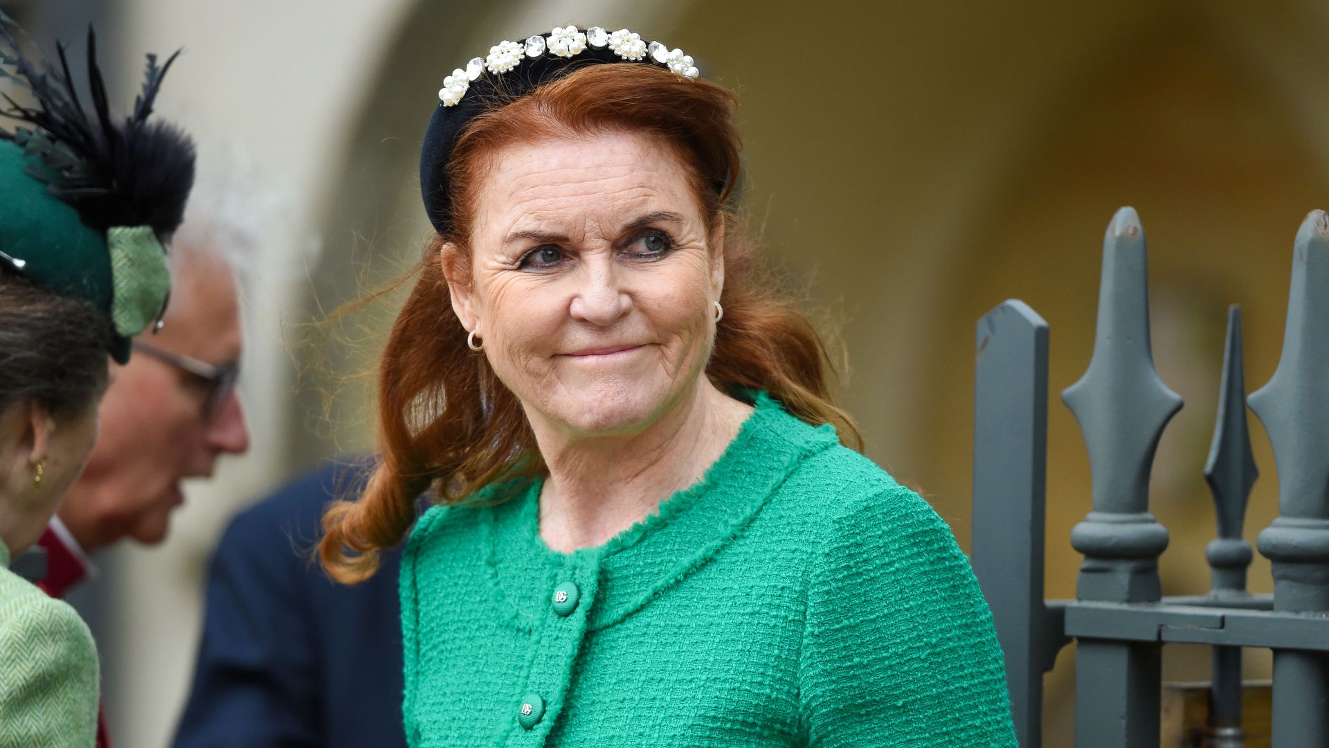 Sarah Ferguson attends the Easter Mattins Service at Windsor Castle