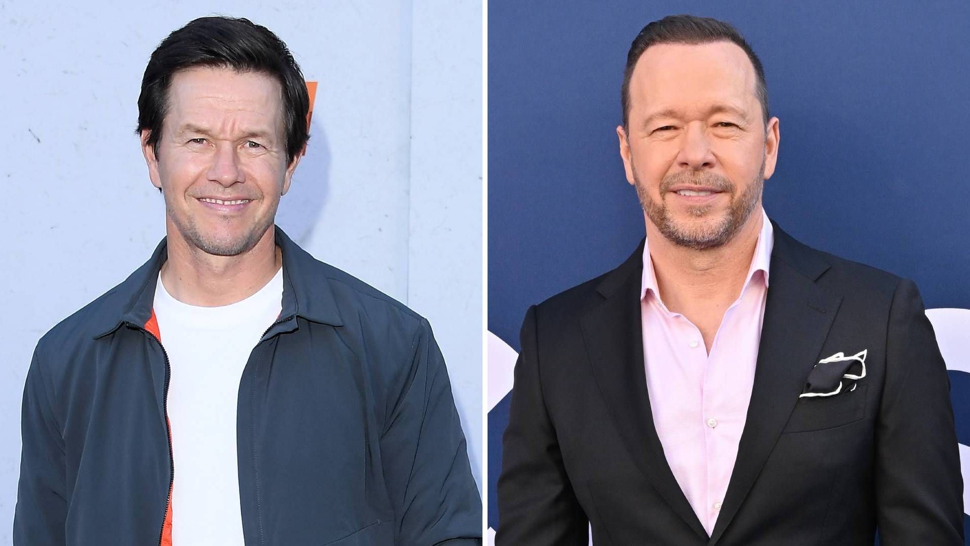 Split image of brothers Mark Wahlberg and Donnie Wahlberg