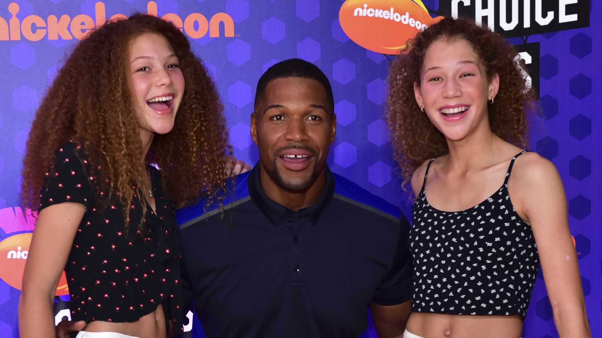 GMA's Michael Strahan's twin daughters show off matching work-out looks as they reunite in latest photo | HELLO!