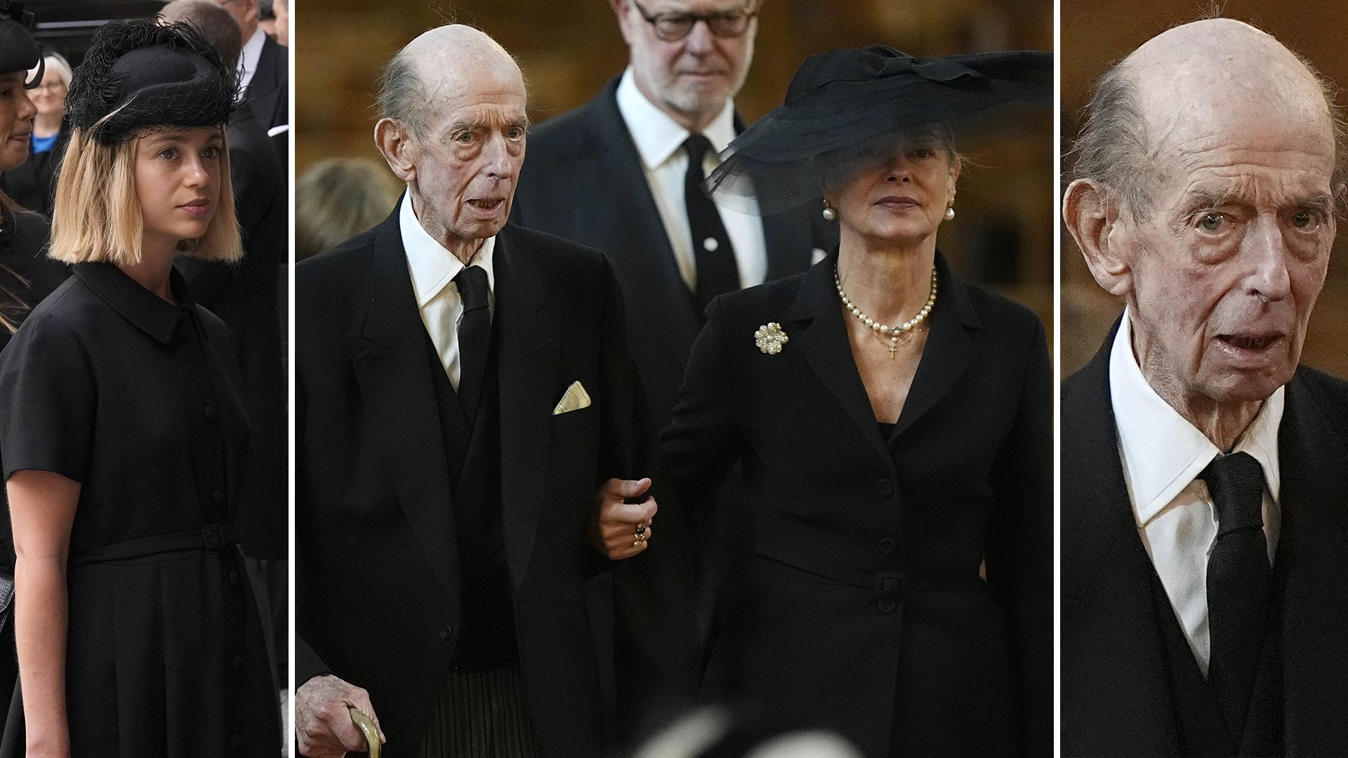 Duke of Kent supported by grief-stricken family members at wife's funeral - all the photos | HELLO!