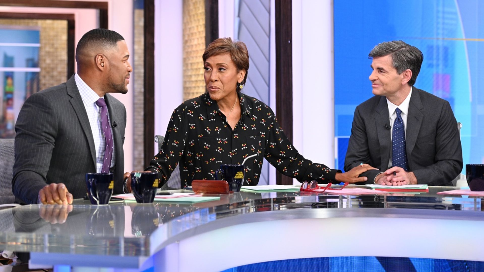 GMA's Michael Strahan and George Stephanopoulos return to the show in very unexpected way | HELLO!