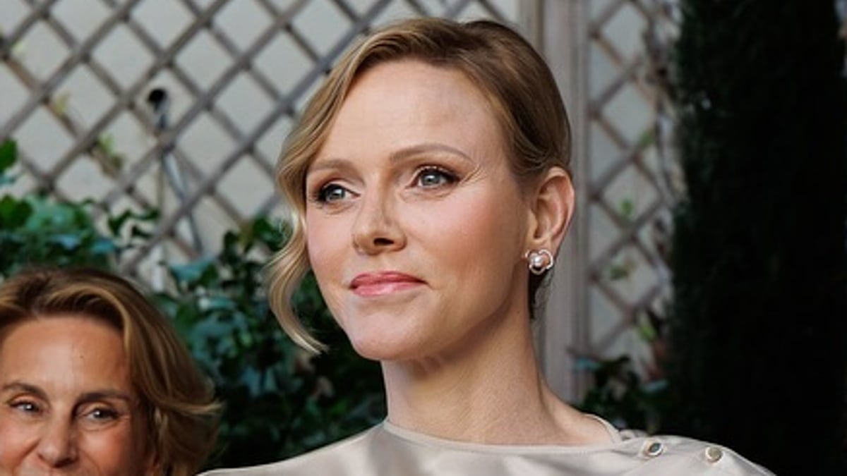 Princess Charlene schools us on how to wear golden goddess silk - the royal way