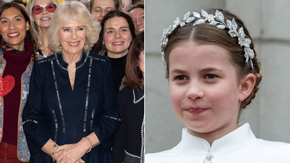 Queen Camilla admires 'lovely' painting of Princess Charlotte on latest  royal outing - see photo | HELLO!