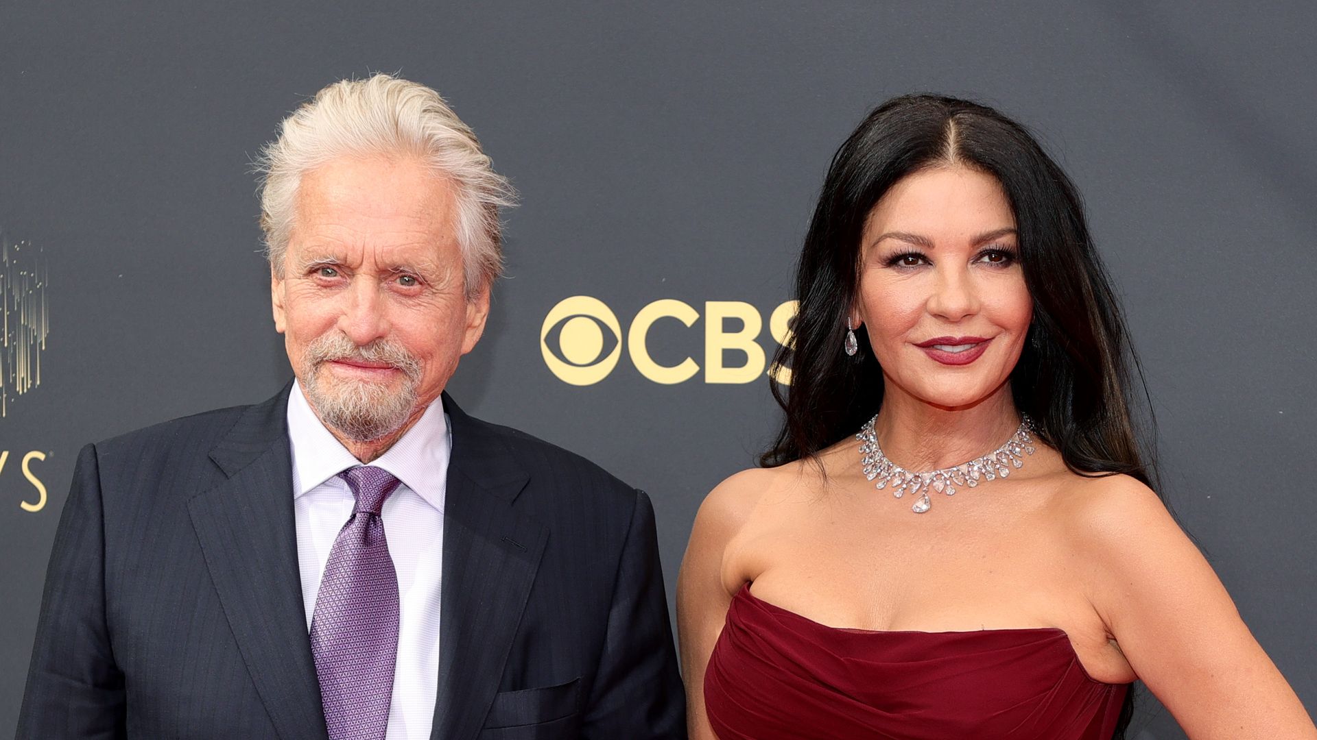 Michael Douglas and Catherine Zeta-Jones attend the 73rd Primetime Emmy Awards