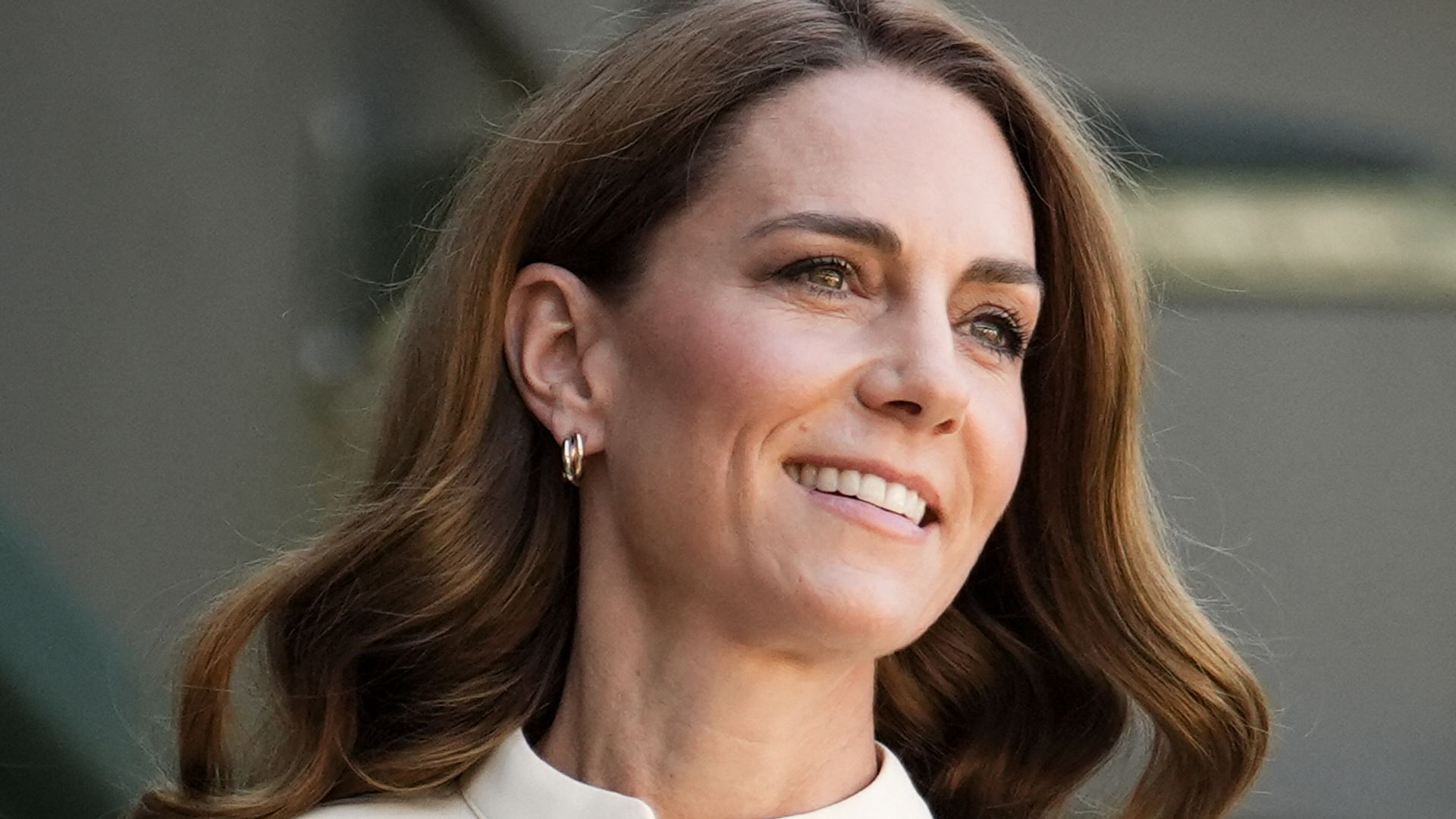 Britain's Catherine, Princess of Wales arrives to attend the women's singles final tennis match on the thirteenth day of the 2025 Wimbledon Championships at The All England Lawn Tennis and Croquet Club in Wimbledon, southwest London, on July 12, 2025.