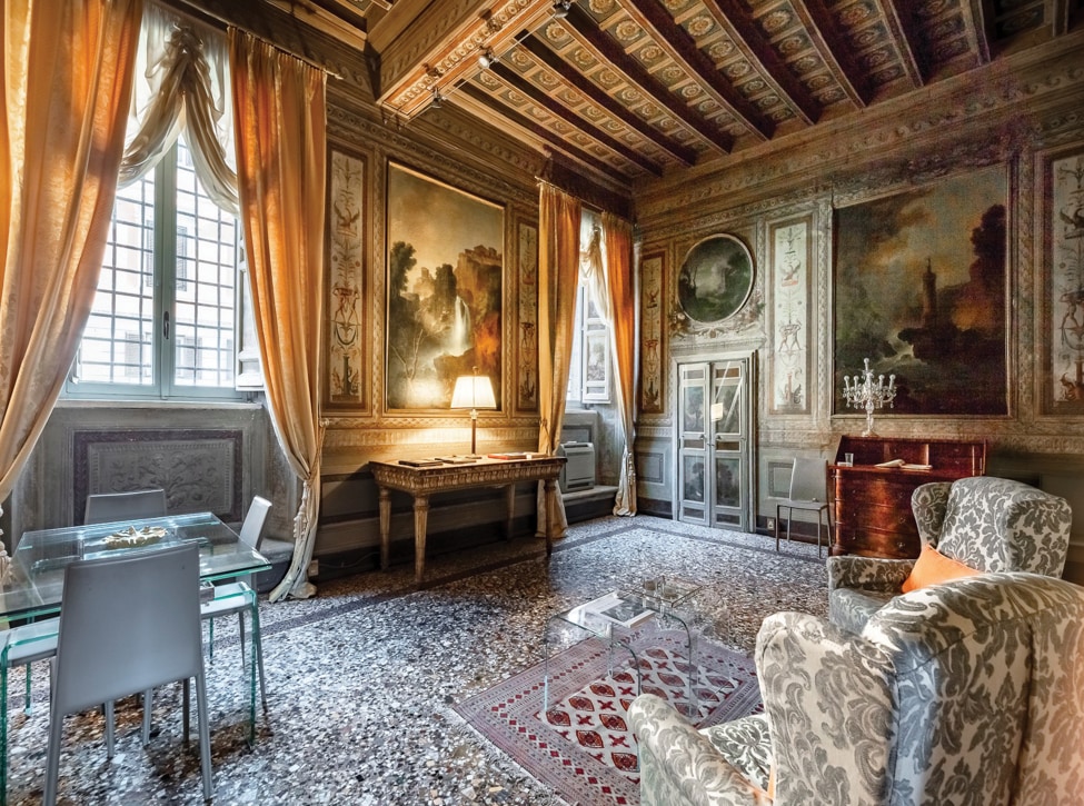 interior shot of PALAZZO BORGHESE in Rome