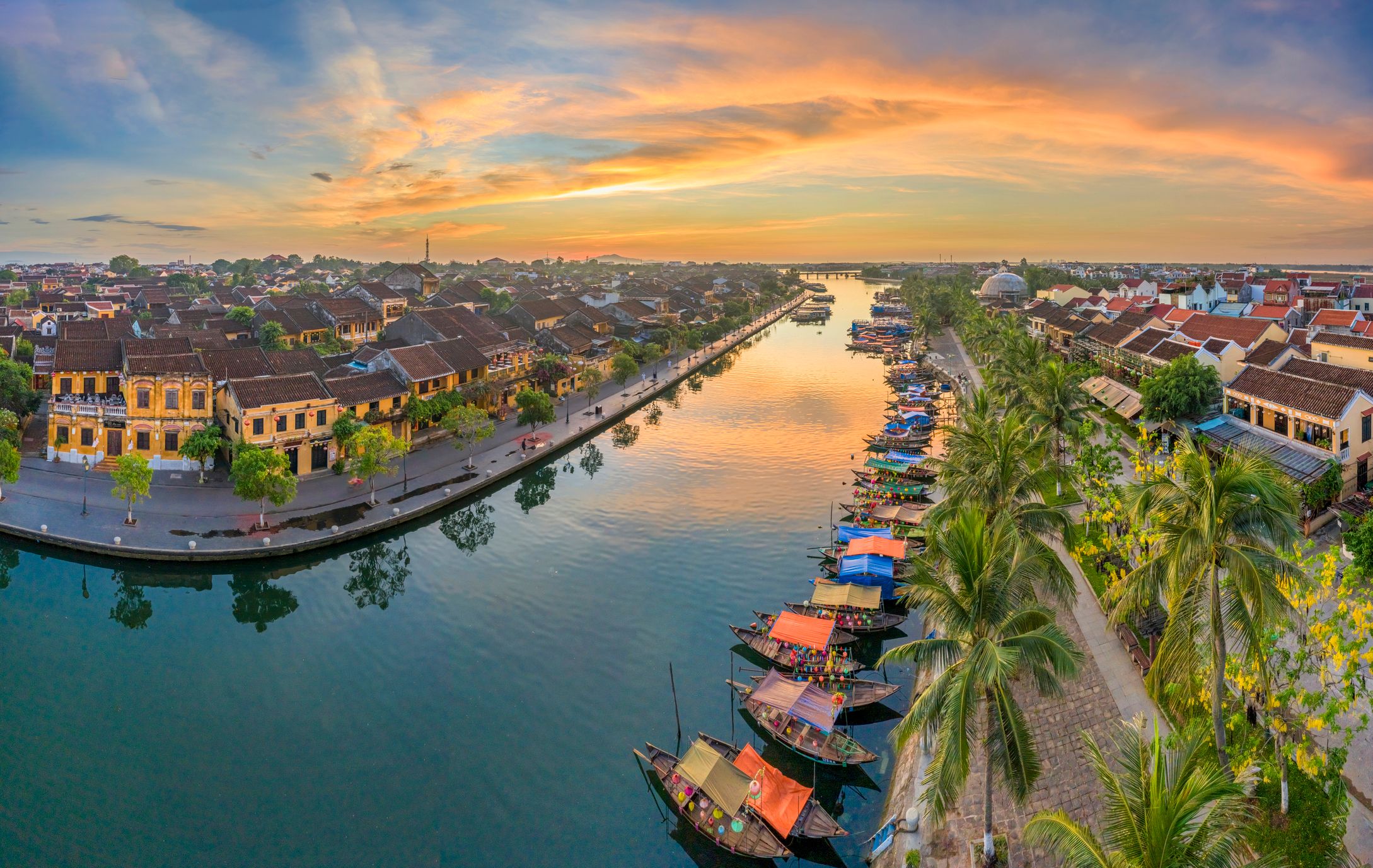 Aerial view Hoi An, Vietnam