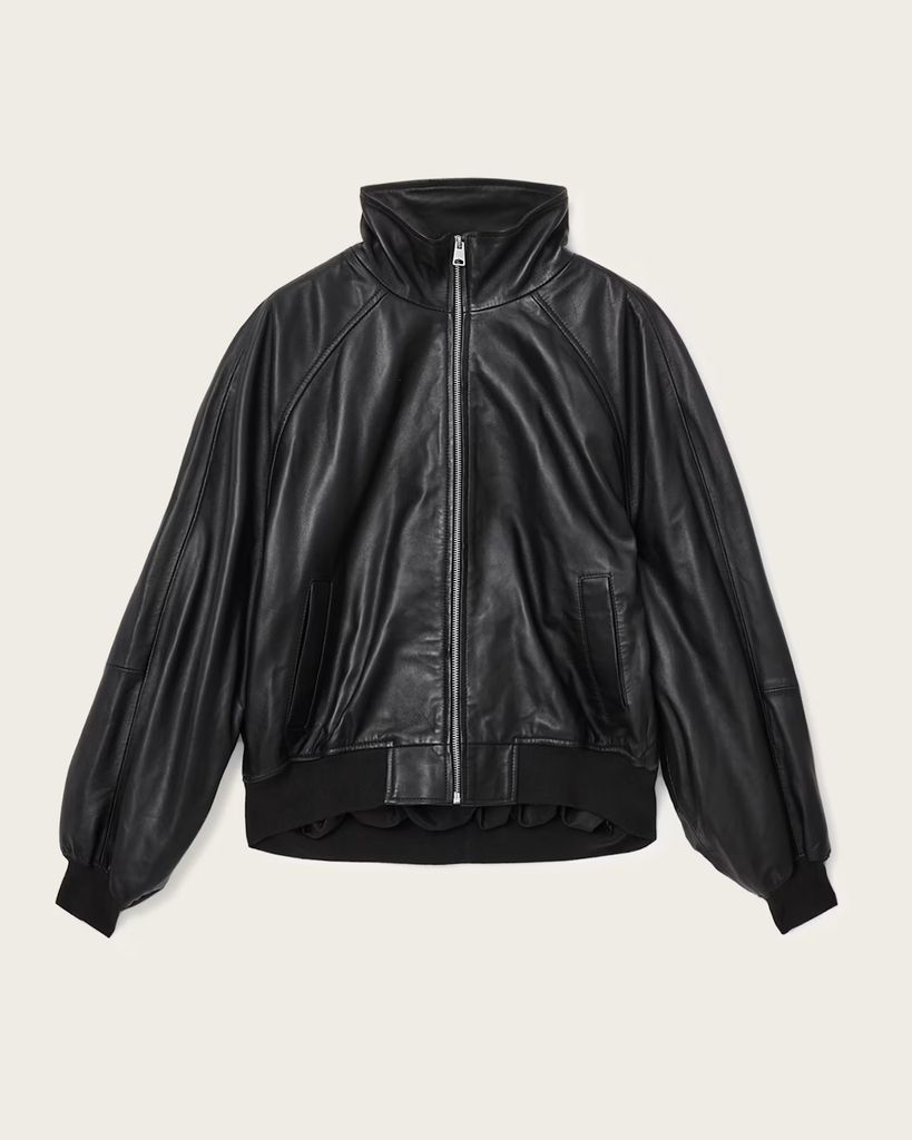 Black leather jacket