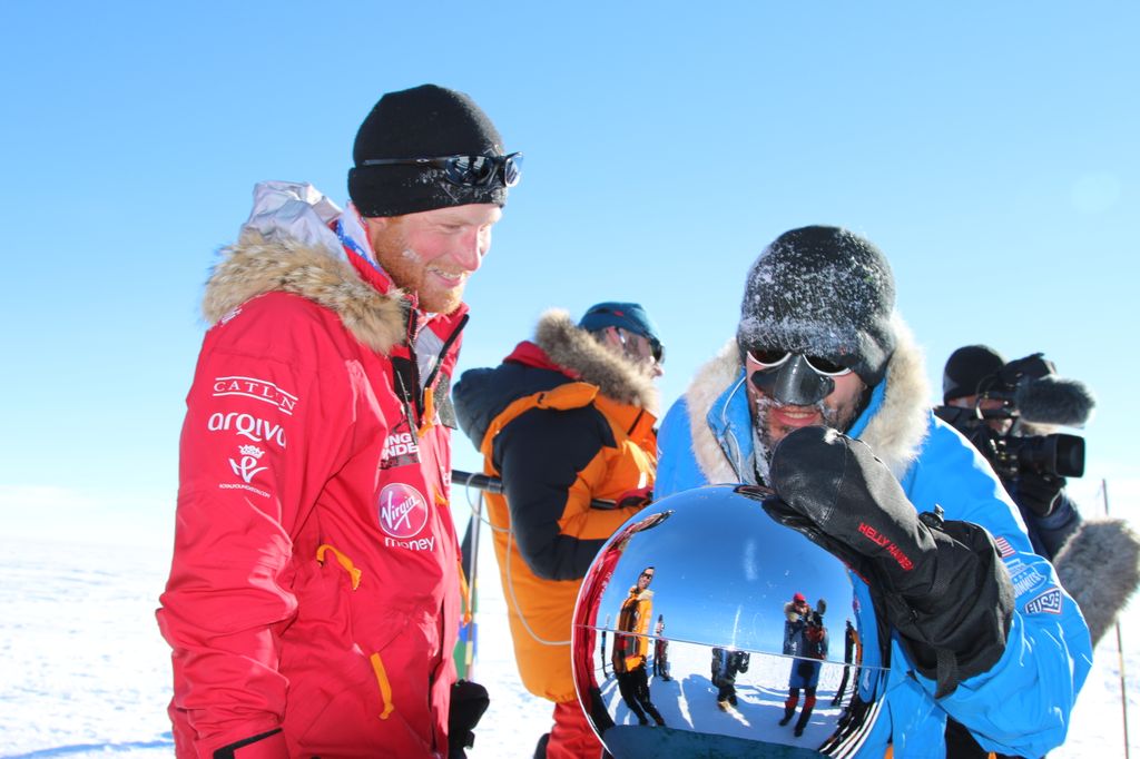 Harry reaching the South Pole with the Walking With The Wounded team in 2013
