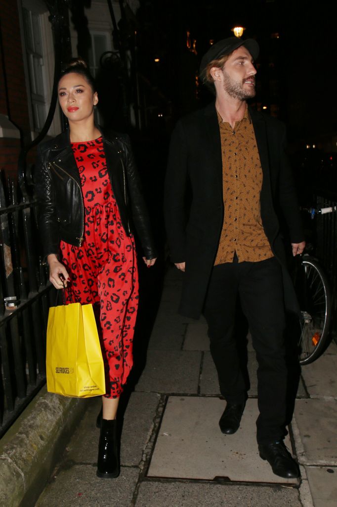 Katya Jones walking with Seann Walsh