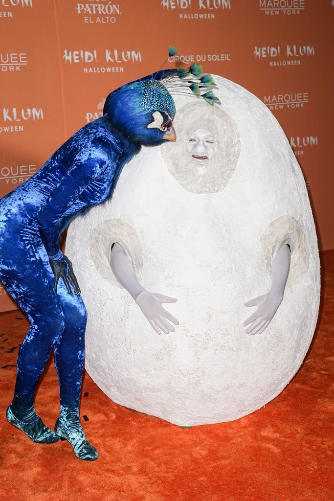 Heidi dressed her husband Tom as an egg!
