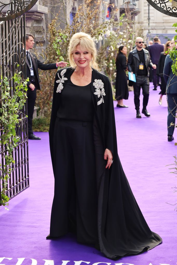 LONDON, ENGLAND - JULY 30: Joanna Lumley attends the Global Premiere of "Wednesday" Season 2, Part 1 at Central Hall Westminster on July 30, 2025 in London, England. (Photo by Aimee Rose McGhee/Dave Benett/WireImage)
