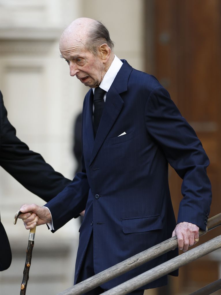 Duke of Kent pictured at Duchess of Kent's funeral