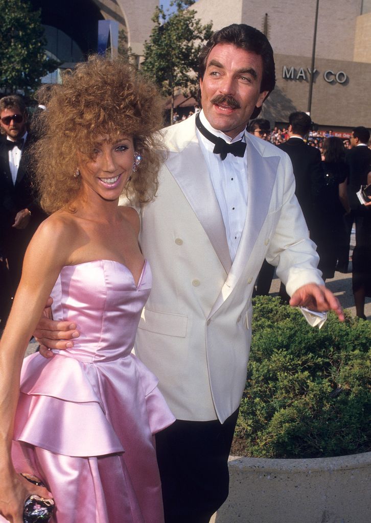 PASADENA, CA - SEPTEMBER 20: Actor Tom Selleck and wife Jillie Mack attend the 39th Annual Primetime Emmy Awards on September 20, 1987 at the Pasadena Civic Auditorium in Pasadena, California. (Photo by Ron Galella, Ltd./Ron Galella Collection via Getty Images) 