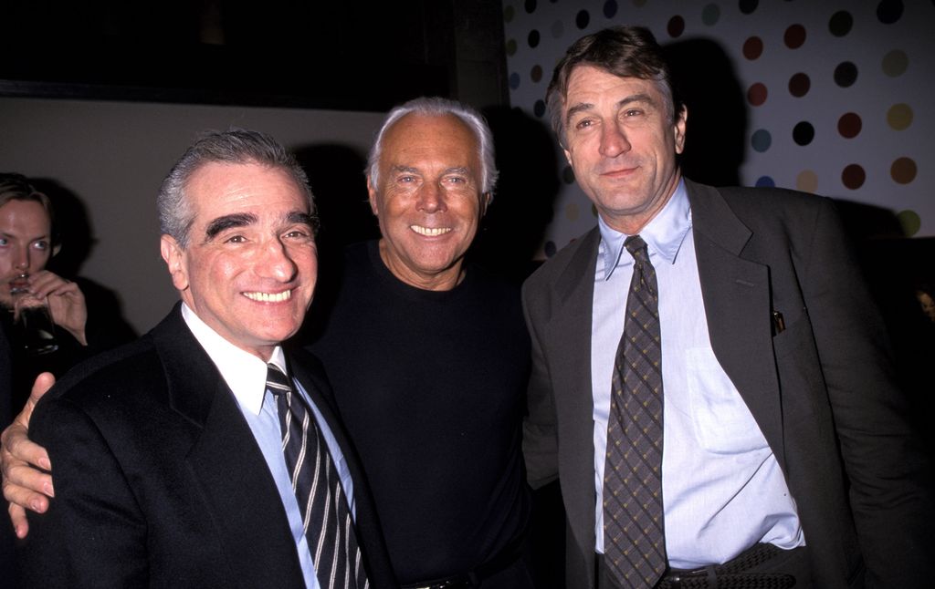 Martin Scorsese, Giorgio Armani and Robert De Niro at the Emporio Armani Opening in 1998 