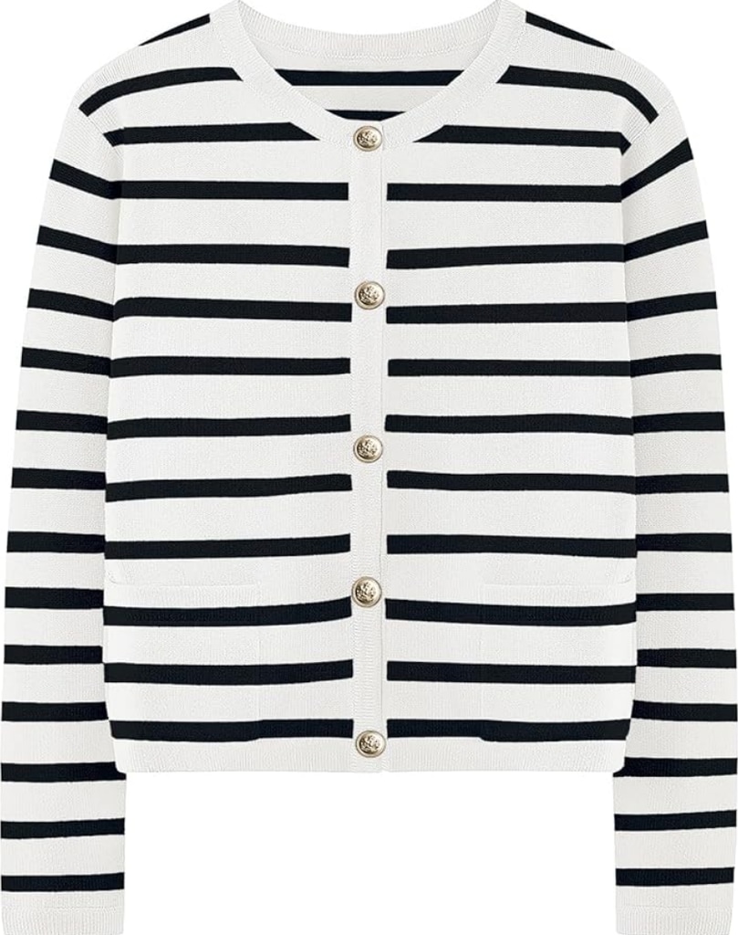 Amazon Husmeu Womens Striped Cardigan