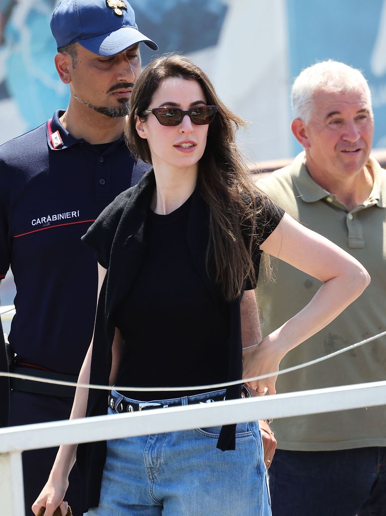Princess Rajwa was seen leaving the Bezos-Sanchez wedding in style