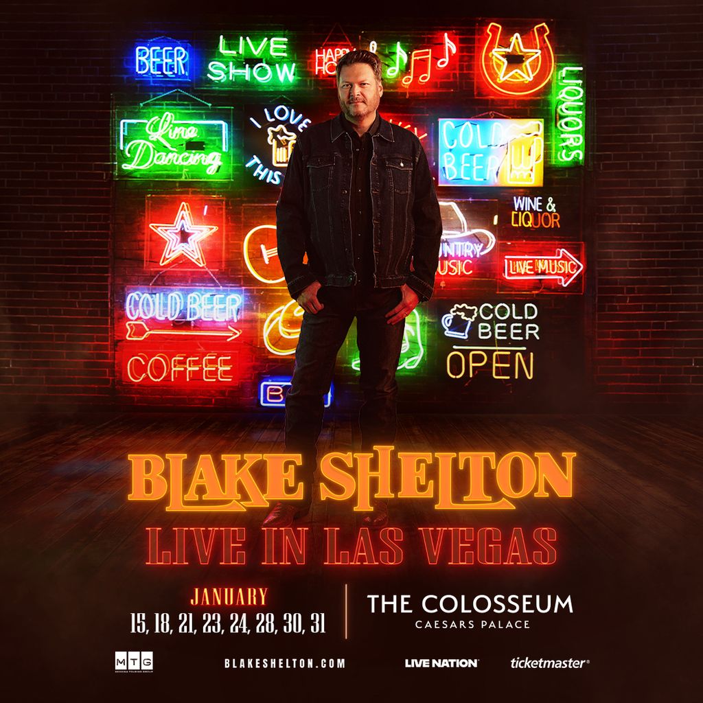 Poster for Blake Shelton's upcoming Las Vegas residency