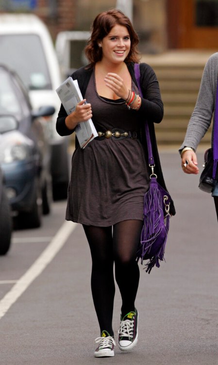 Princess Eugenie walking to university