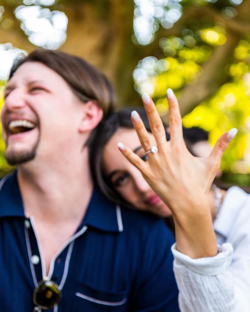 Jessie shows off her impressive engagement ring