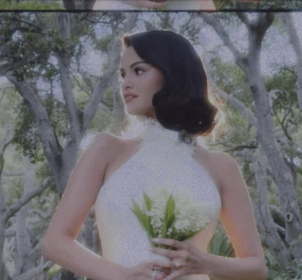 Selena radiant in white