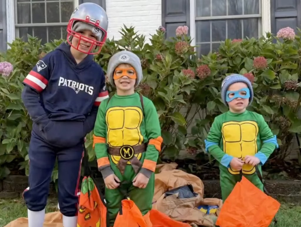 Dylan Dreyer's three sons pose in front of their new home