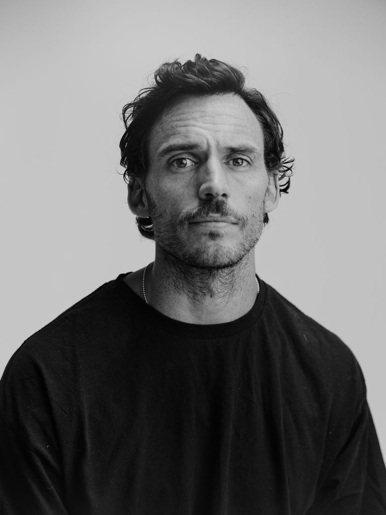 black and white actor headshot