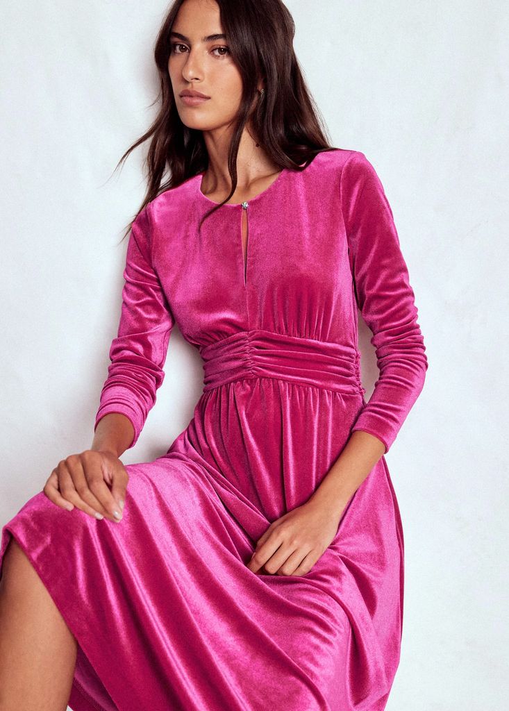 Boden Tilda Velvet Midi Dress