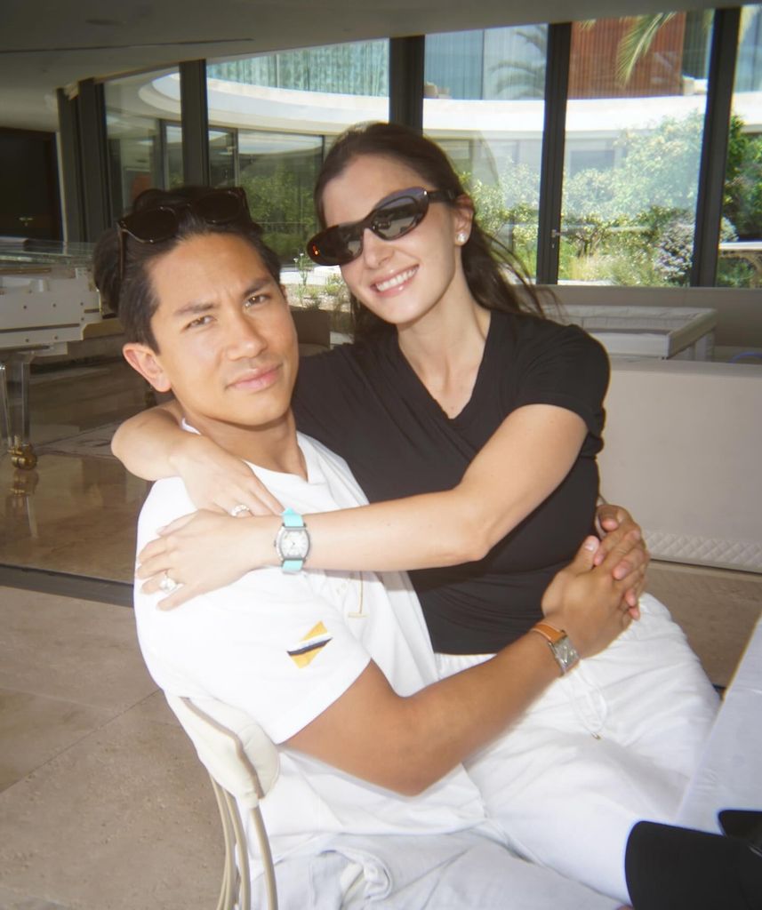 Princess Anisha in white skinny jeans sat on prince mateens lap