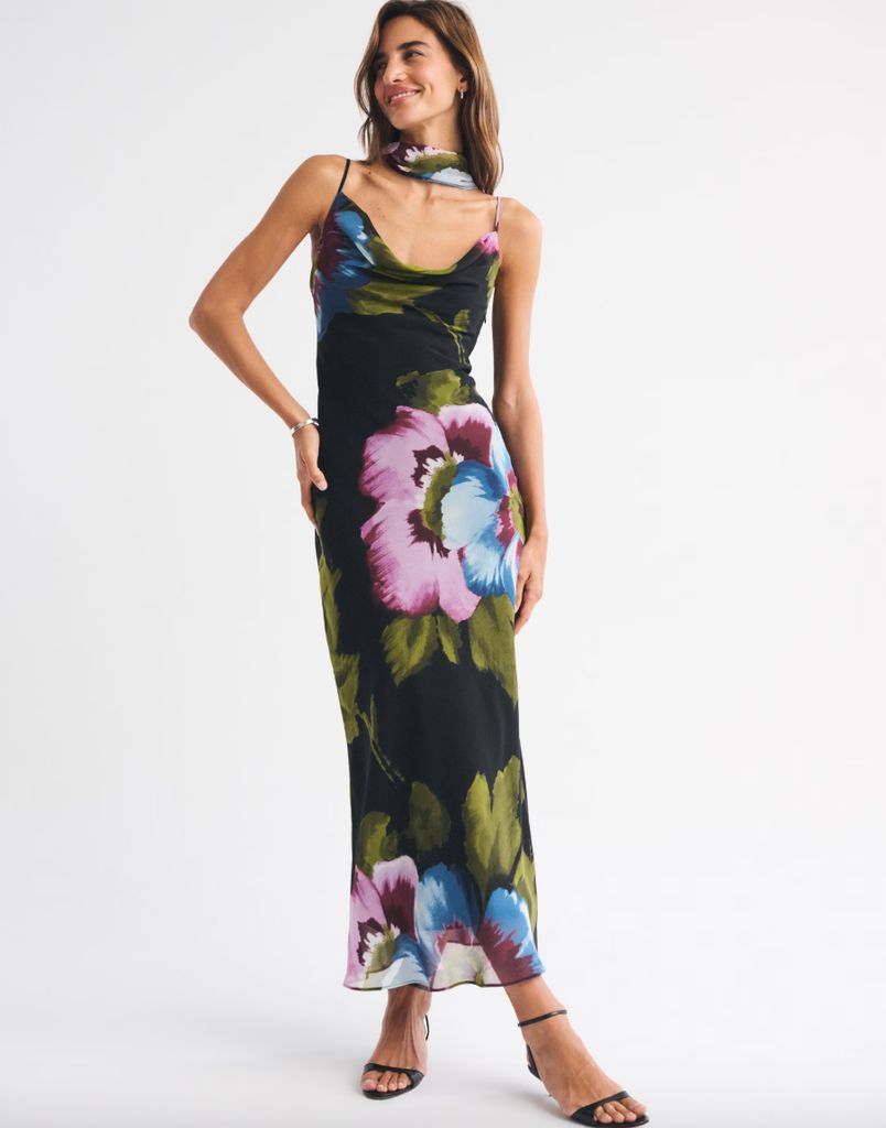 The A&F Julia Slip Scarf Floral Maxi Dress