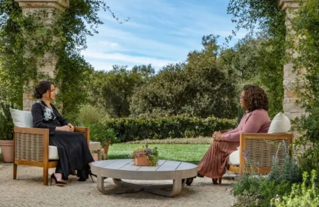Meghan Markle sat with Oprah Winfrey